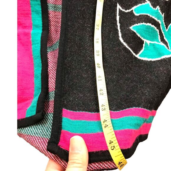 Anonyme Multi Color Long Open Front Wool Blend Cardigan Sweater Made in Italy - Picture 10 of 10